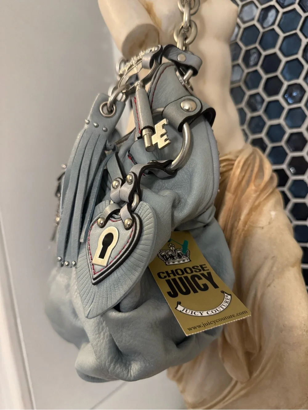 Juicy Couture y2k Leather Daydreamer Handbag With Charms